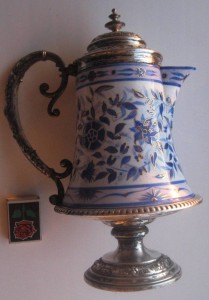 Пивной кувшин Германия (W.M.F.) фарфор, посеребрение.
