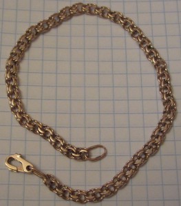 Золотой браслет Бисмарк, 585 пробы, золото русское.