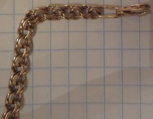 Золотой браслет Бисмарк, 585 пробы, золото русское.