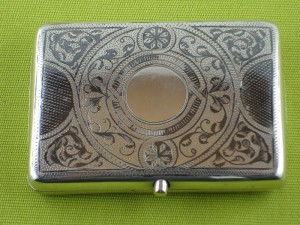 Серебряный портсигар. Россия, 19век.