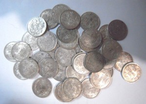 41 монета,25 пенни,1916,1917 гг.