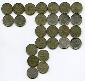 52 билона из закладухи + еще 40 монет (1921-30 гг.)