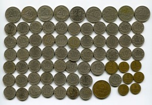 160 монет с 1924 по 1957 гг.
