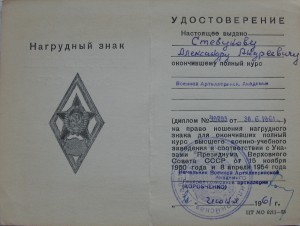 Комплект артиллериста.