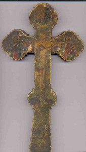 крест необычный... дерево, паволока,левкас, темпера... ???