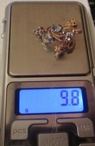 Серьги с топазами. Золото 585 пробы, русское.