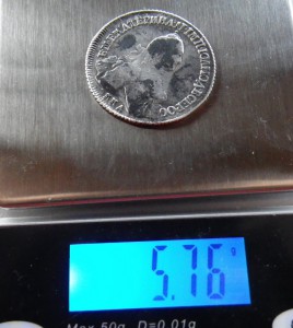 Полуполтинник 1765 года, редкий. Продажа.