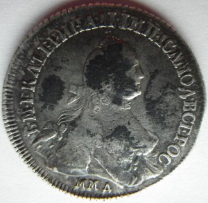 Полуполтинник 1765 года, редкий. Продажа.