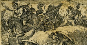 Два офорта 1671 года Francois Chauveau ( 1613 - 1676 гг )