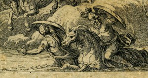 Два офорта 1671 года Francois Chauveau ( 1613 - 1676 гг )