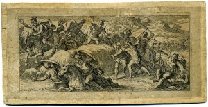 Два офорта 1671 года Francois Chauveau ( 1613 - 1676 гг )