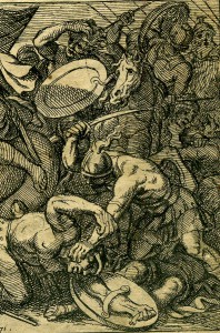 Два офорта 1671 года Francois Chauveau ( 1613 - 1676 гг )