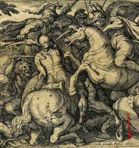 Два офорта 1671 года Francois Chauveau ( 1613 - 1676 гг )