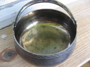 Сахарница серебро, позолота. 200 гр.