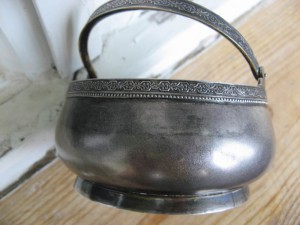 Сахарница серебро, позолота. 200 гр.