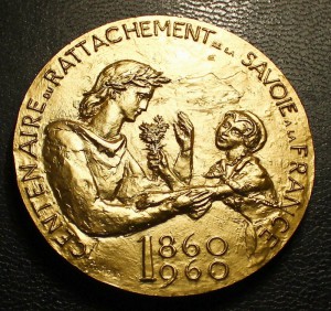 Франция Медаль 150гр 68мм позолоч. Серебро