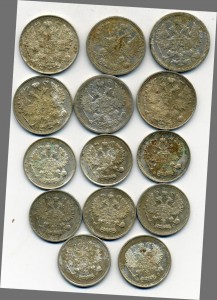 10,15,20 копеек в качестве (биллон)