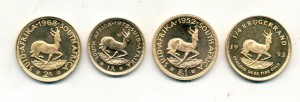 ЮАР четыре разных монеты