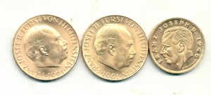 Лихтенштейн - три монеты