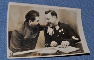 фотооткрытка СТАЛИН и ВОРОШИЛОВ 1936 год.