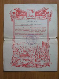 Благодарности + доки на капитана Гринберга Исаака Иосифовича