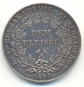 Саксония 2 талера 1857 года. Редкий!