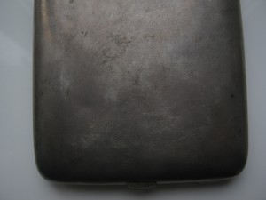 Портсигар серебро 84 с золотой накладкой