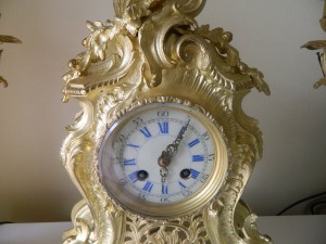 Часы +2 канделябра бронза позолота Франция 1880год
