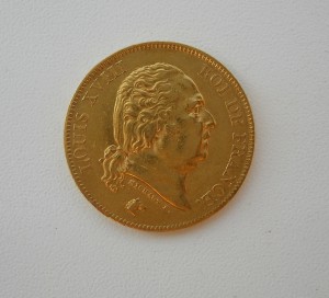 40 франков 1824 А,золото