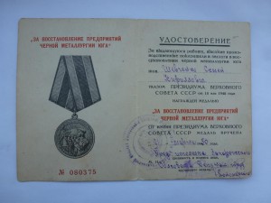 "Металлургия юга" документ