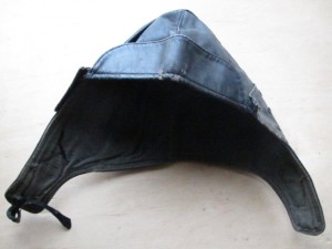 Кожаный летный  шлем "с козырьком"