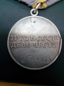Трудовые Доблесть и отличие с номером