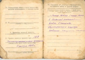 Документы на партизана отряда Ковпака