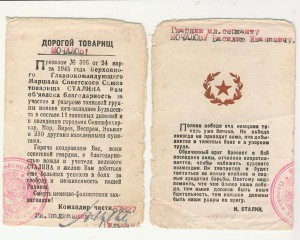 комплект документом Гвардия сержанта Мочалова