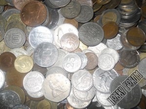 Сток монет мира из расчёта 16 евро за 1 кг.