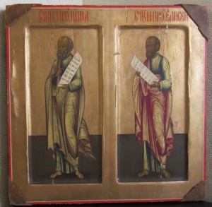 Икона "Святые пророки Иона и Елисей". Два ковчега.