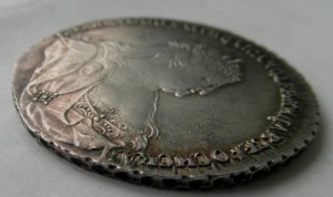 1 рубль 1738 г. прекрасная , нечастая монета .