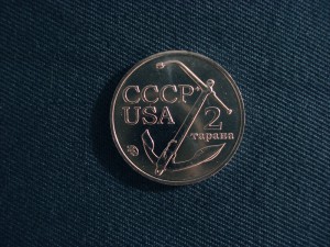 2 тарана СССР-USA ММД - памятный жетон Крымских событий 1988