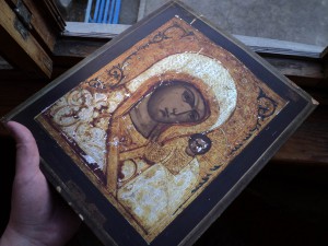 Казанская икона Божией Матери. Холуй.На серебре. 26.2 х 30.5