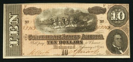 10 долларов 1864 - США Конфедерация