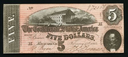 5 долларов 1864  Конфедерация