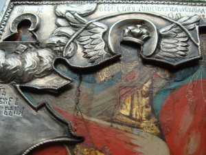 ИКОНА 1769 ГОДА В СЕРЕБРЯНОМ ОКЛАДЕ!!!!