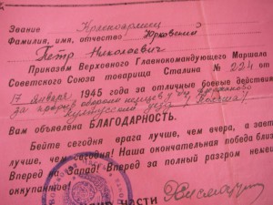 Приказ ВГК № 224