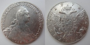 Рубль 1775 спб