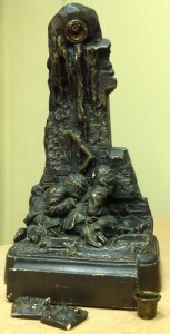 Лампа-письменный прибор 20-х годов Беспризорники у костра