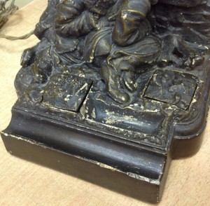 Лампа-письменный прибор 20-х годов Беспризорники у костра