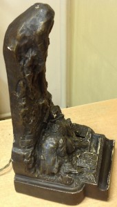 Лампа-письменный прибор 20-х годов Беспризорники у костра