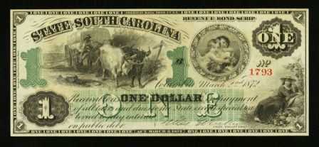 1 доллар 2 марта 1872 (Колумбия - Северная Каролина)