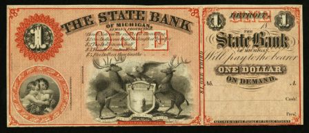 1 доллар 18__ Детройт (State Bank of Michigan)