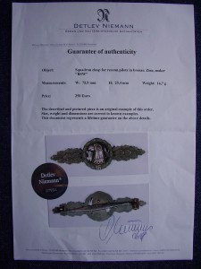 Шпанга люфт, разведчика в бронзе BSW серт Нимана